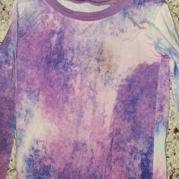 4T Purple Tie Dye LS Two-piece Little Sleepies - Picture 2 of 3